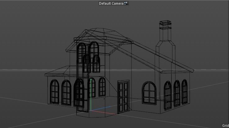 low poly Cartoon street Low-poly 3D model_25