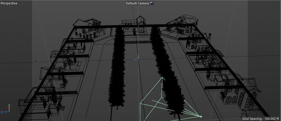 low poly Cartoon street Low-poly 3D model_6