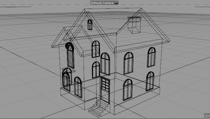 low poly Cartoon street Low-poly 3D model_11