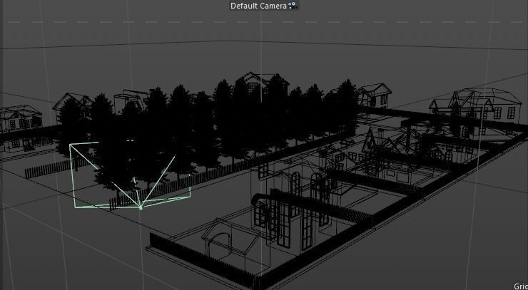 low poly Cartoon street Low-poly 3D model_7