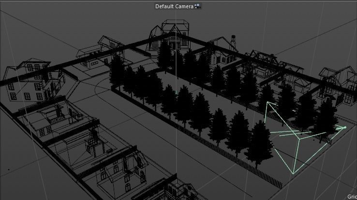 low poly Cartoon street Low-poly 3D model_8