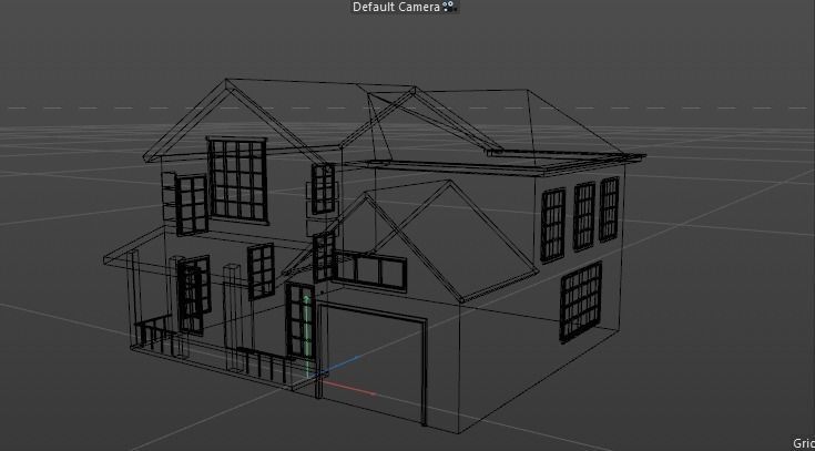 low poly Cartoon street Low-poly 3D model_17