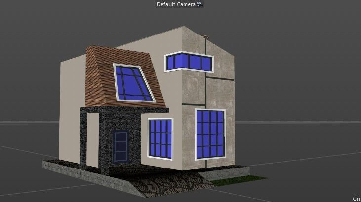 low poly Cartoon street Low-poly 3D model_14