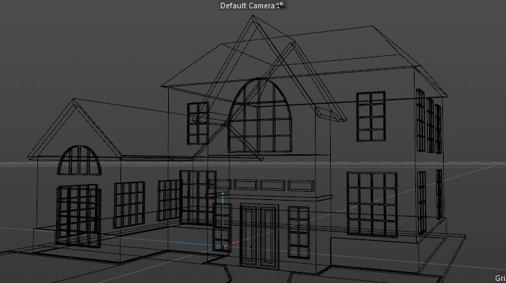 low poly Cartoon street Low-poly 3D model_23