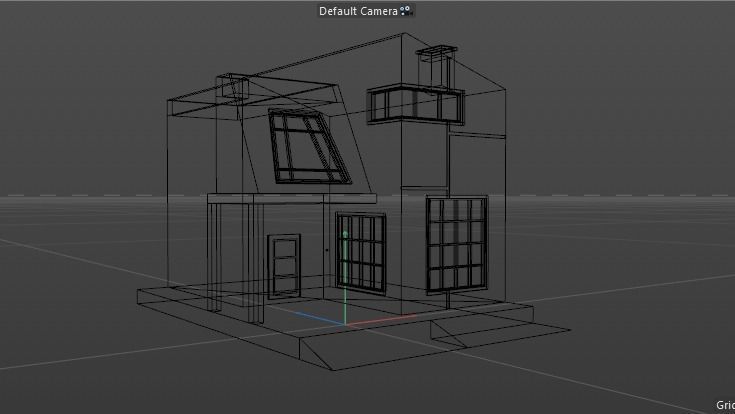 low poly Cartoon street Low-poly 3D model_15