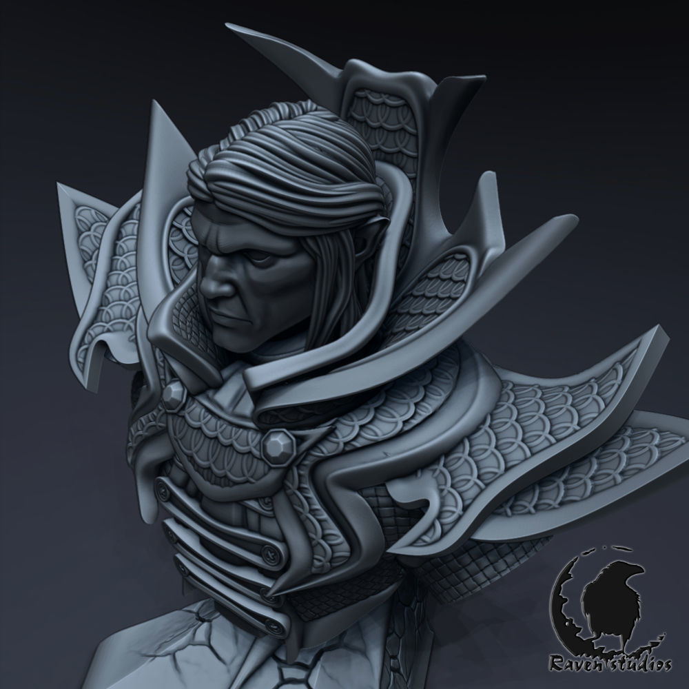 INVOKER BUST DOTA 2 3D print model_2