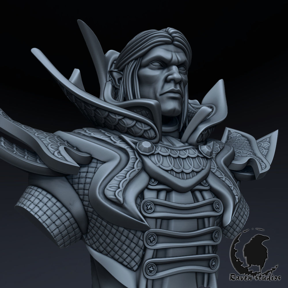 INVOKER BUST DOTA 2 3D print model_3