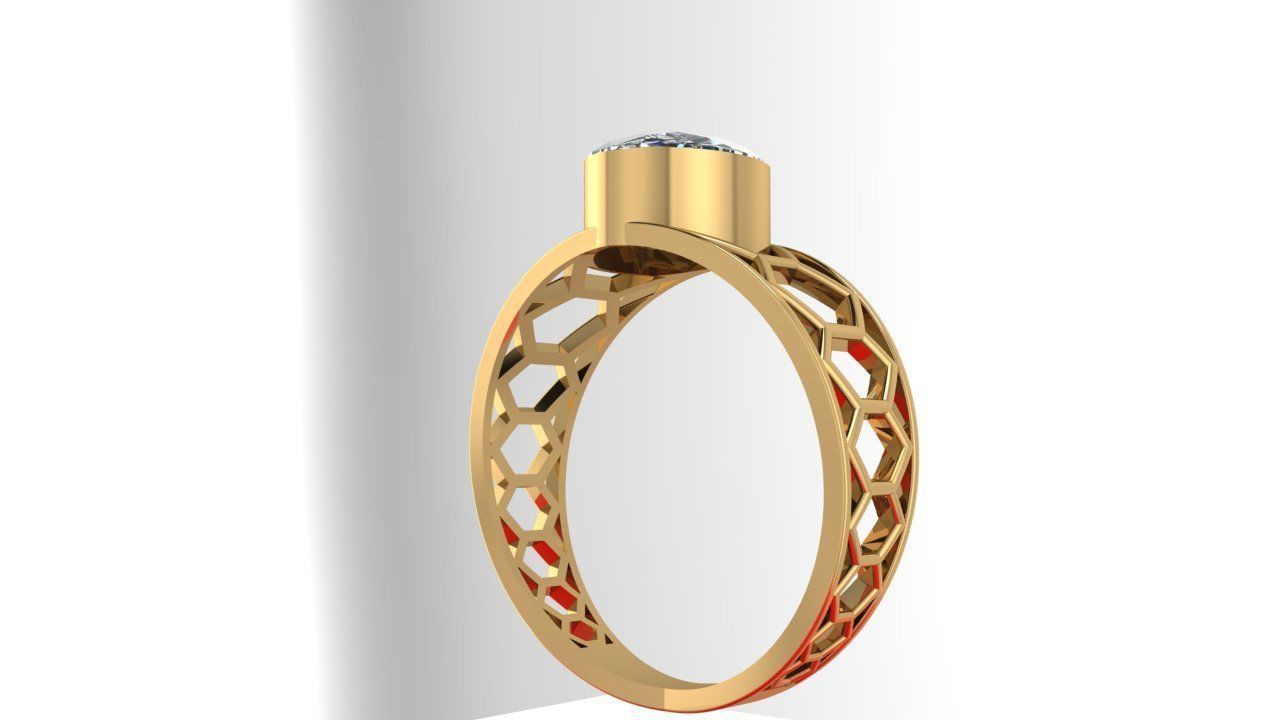 oval ring for men 3D print model_6