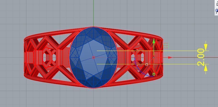 oval ring for men 3D print model_2
