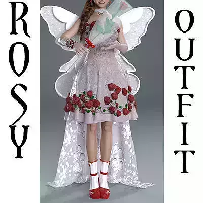 Dforce Rosy Outfit For Genesis 8 Female 3D model