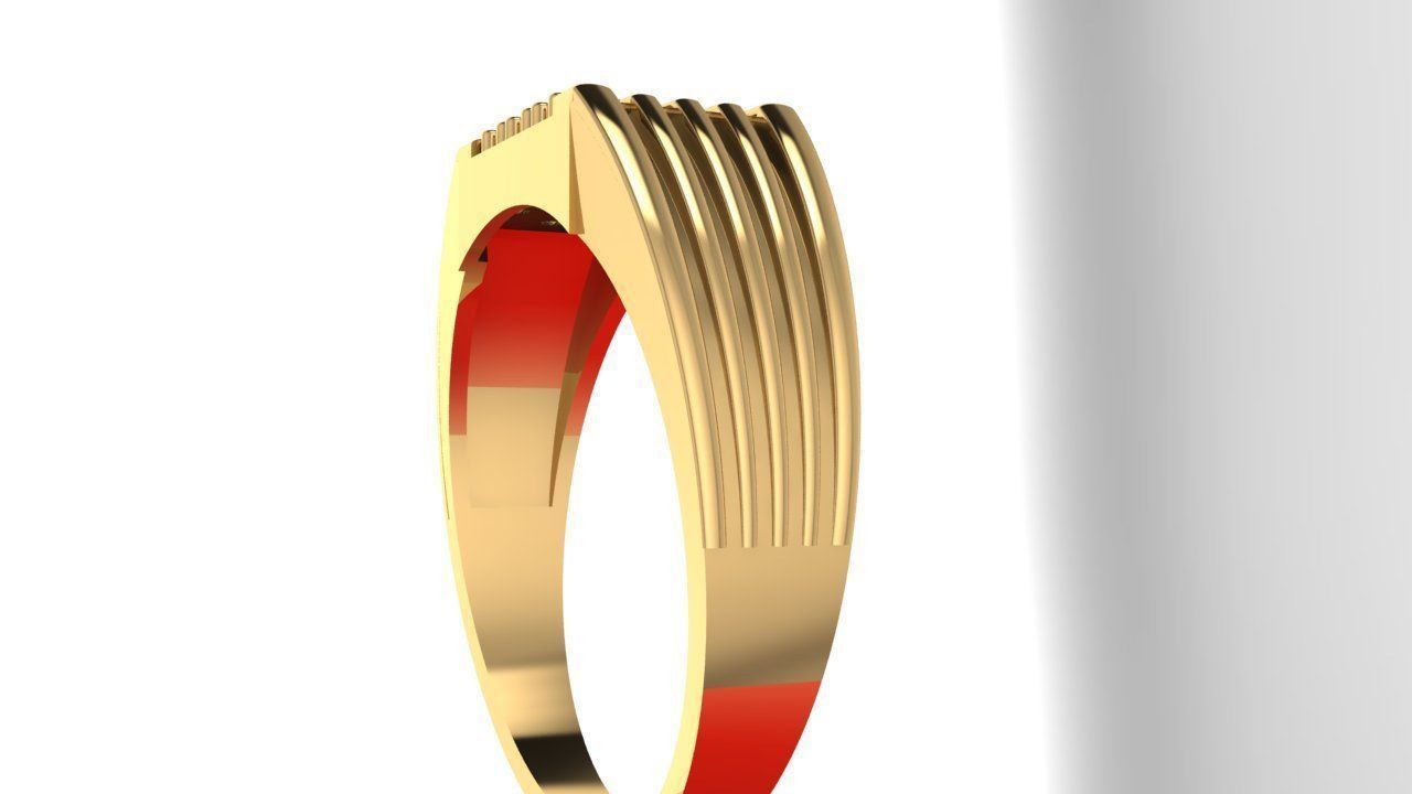 Navratan ring  3D print model_7