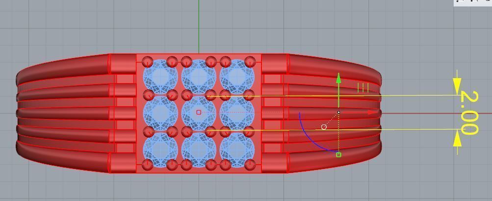 Navratan ring  3D print model_1
