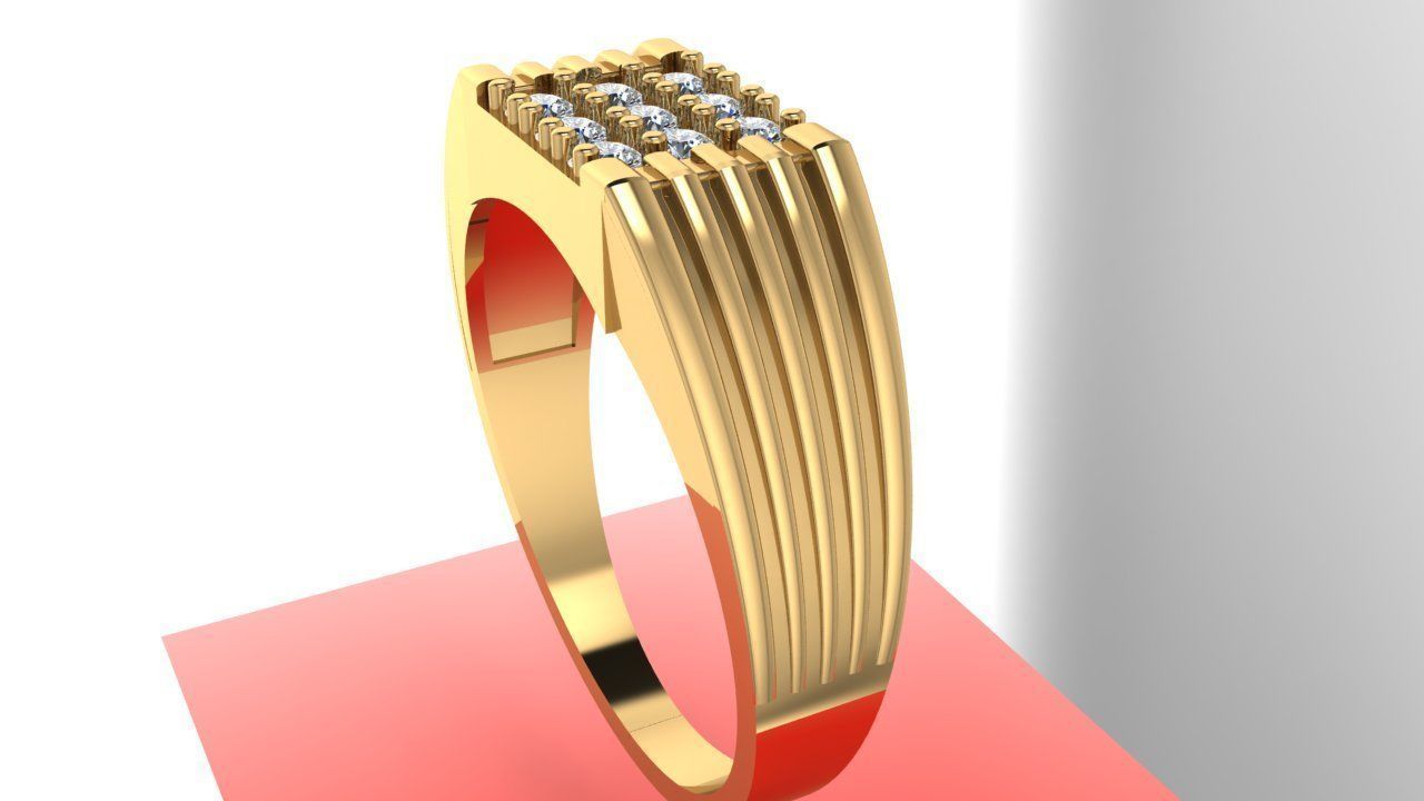 Navratan ring  3D print model_5