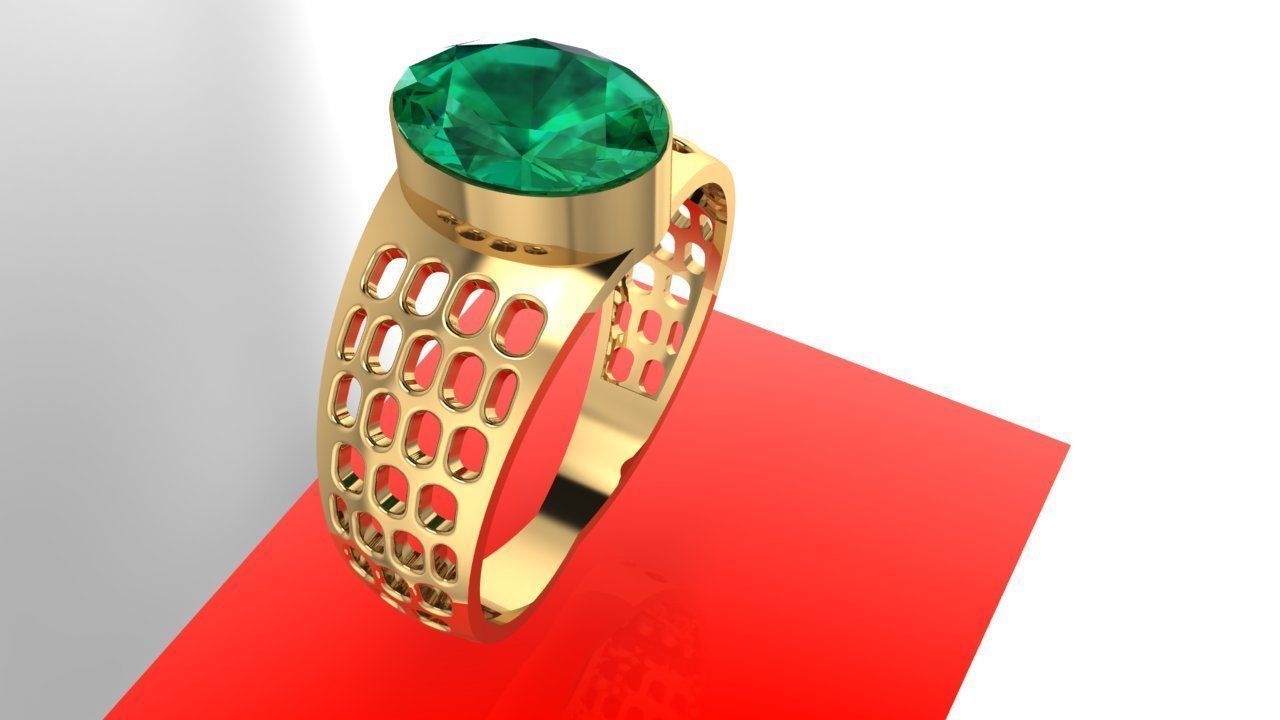 oval ring  3D print model_6