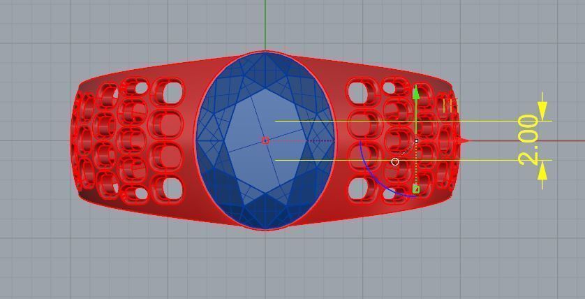 oval ring  3D print model_2