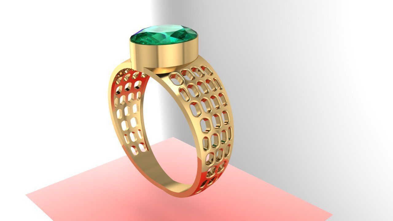 oval ring  3D print model_5