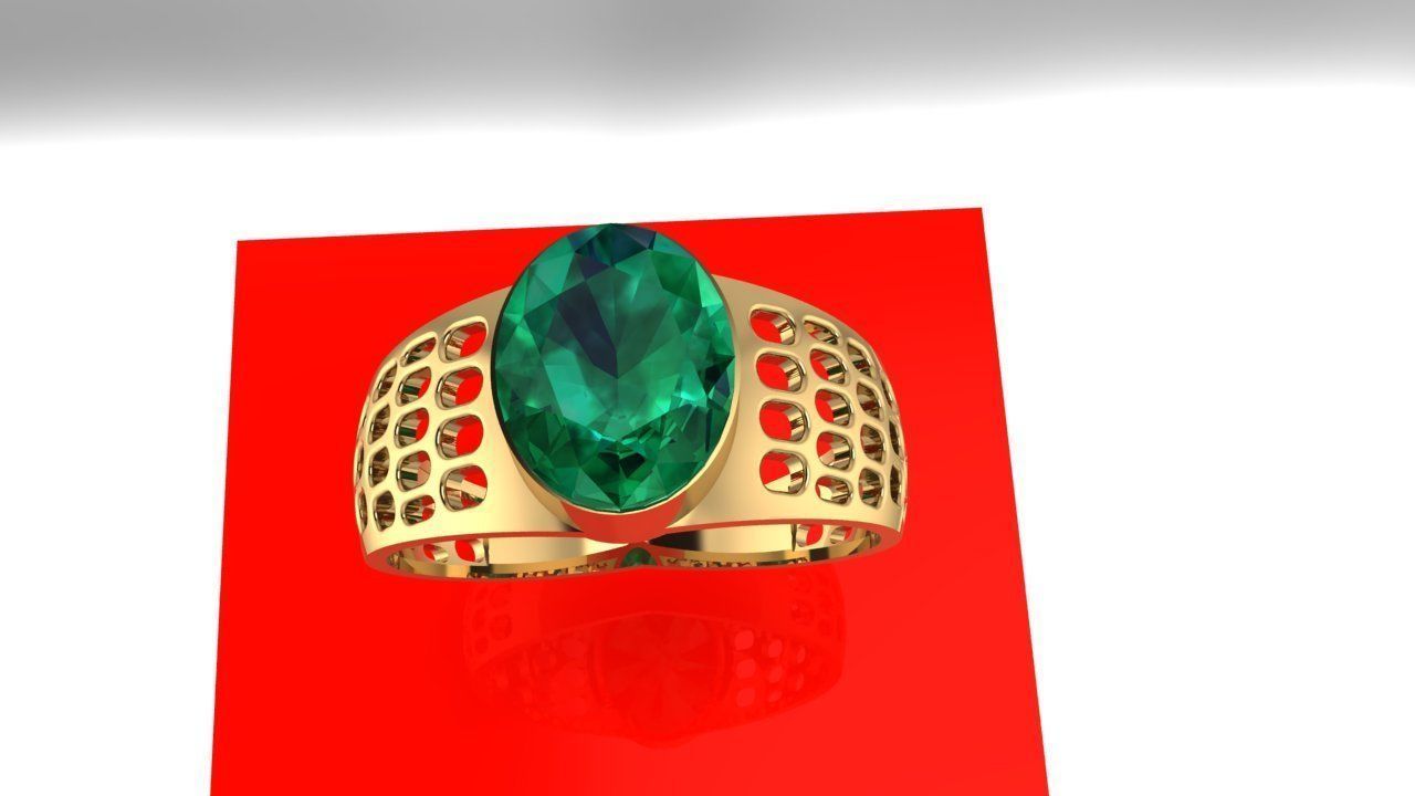 oval ring  3D print model_4