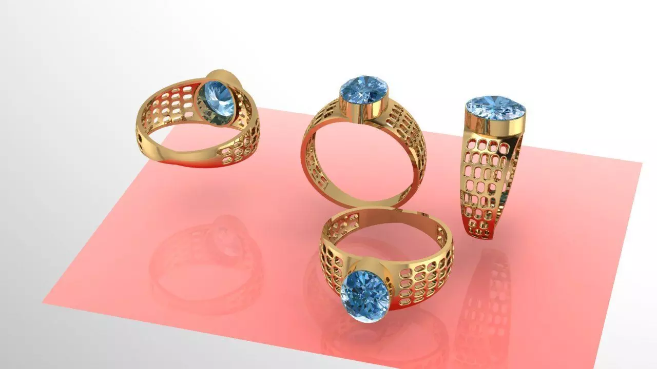 oval ring  3D print model_0