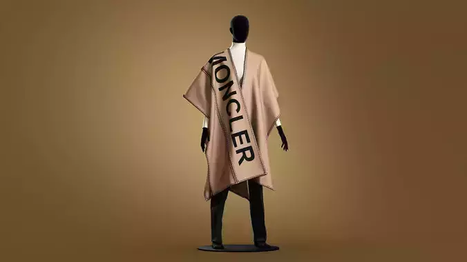 Moncler Wool Poncho Camel v1