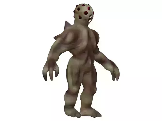Monster humanoid Low-poly 3D model