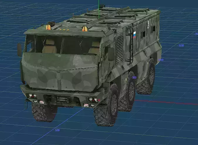 Kamaz-63968 Tayfun  Low-poly 3D model