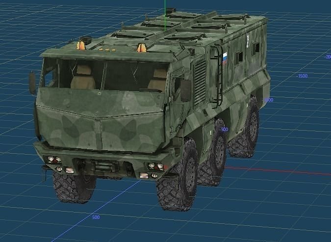 Kamaz-63968 Tayfun  Low-poly 3D model