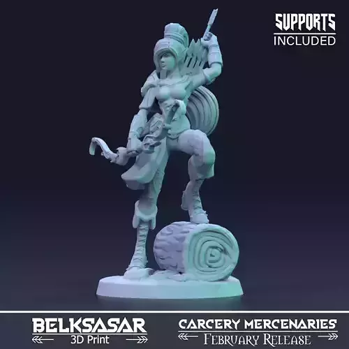 Tahia the Huntress Nude 3D print model