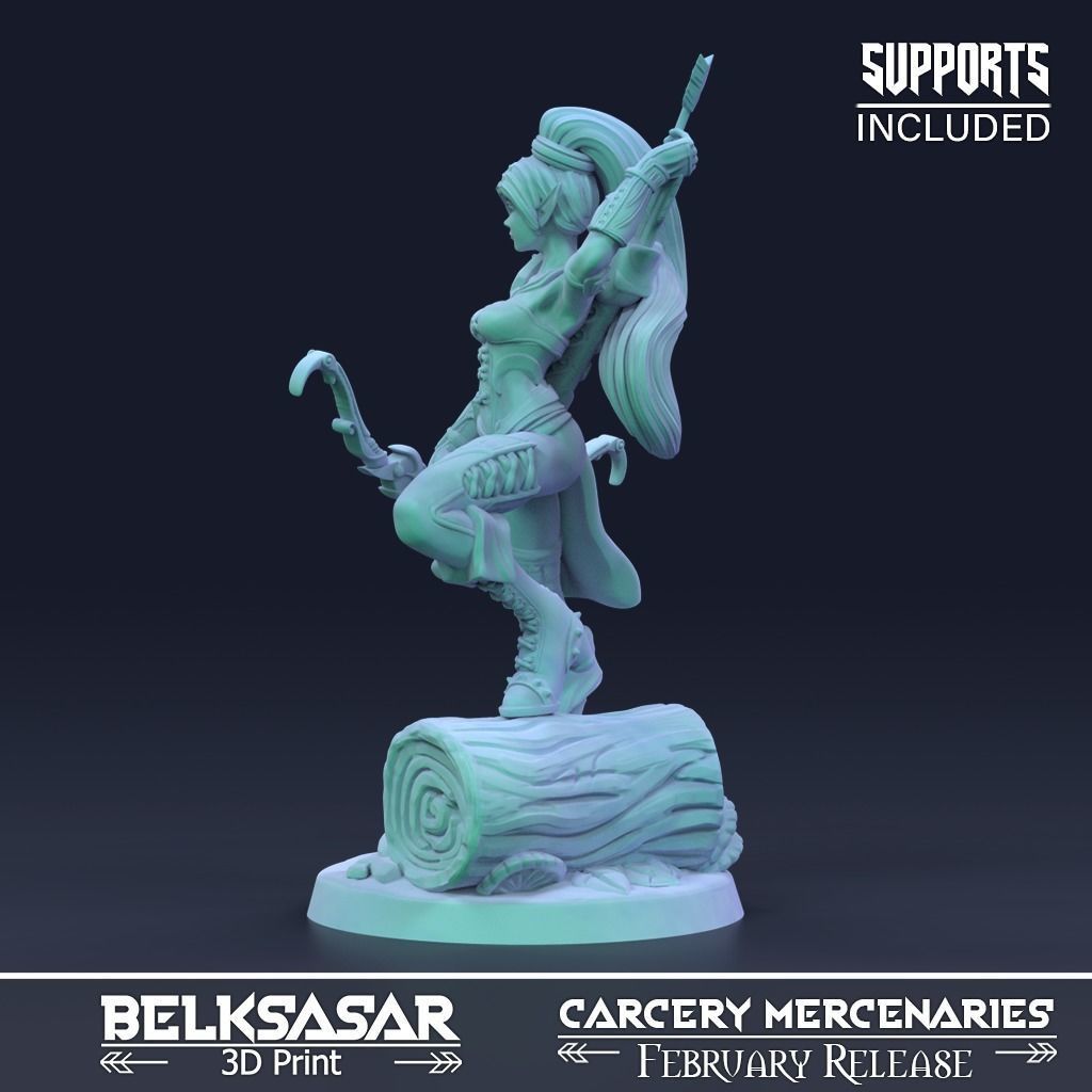 Tahia the Huntress Nude and Normal 3D print model_4