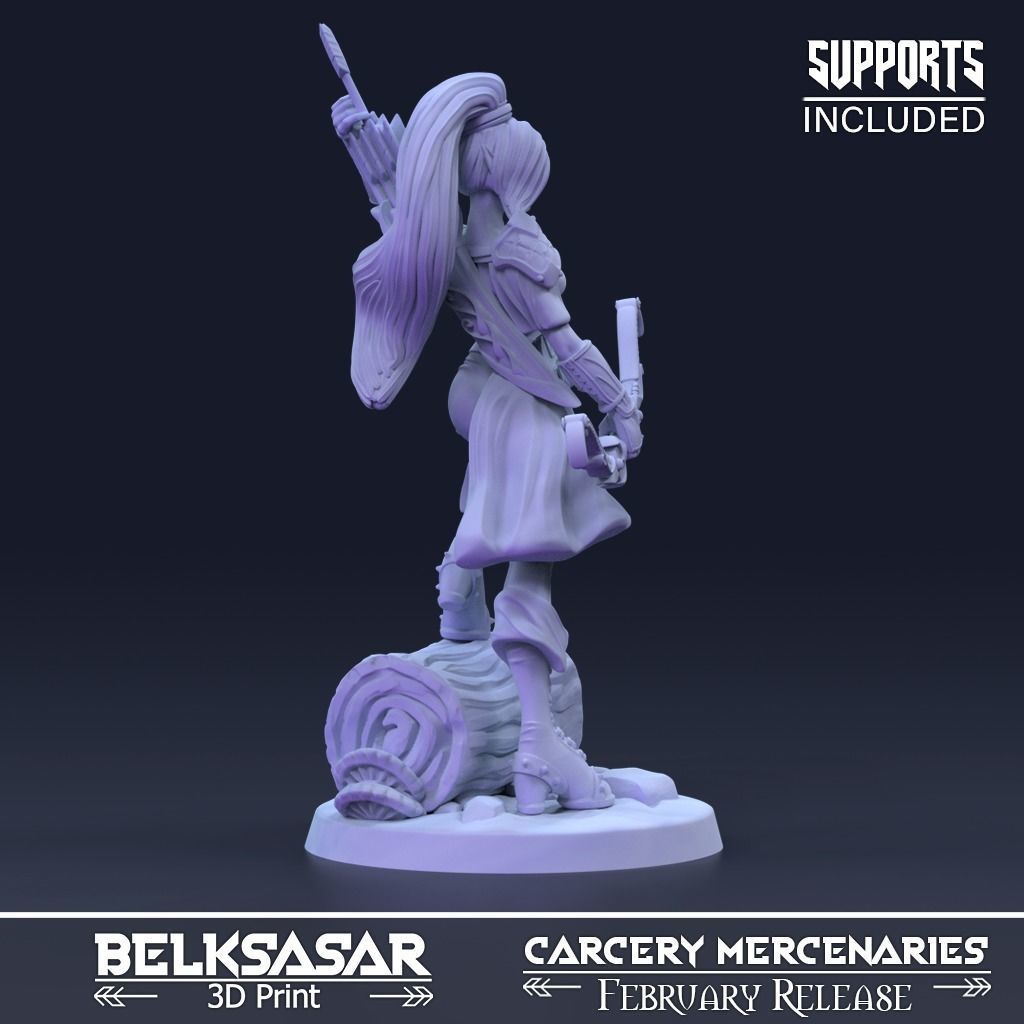 Tahia the Huntress Nude and Normal 3D print model_6