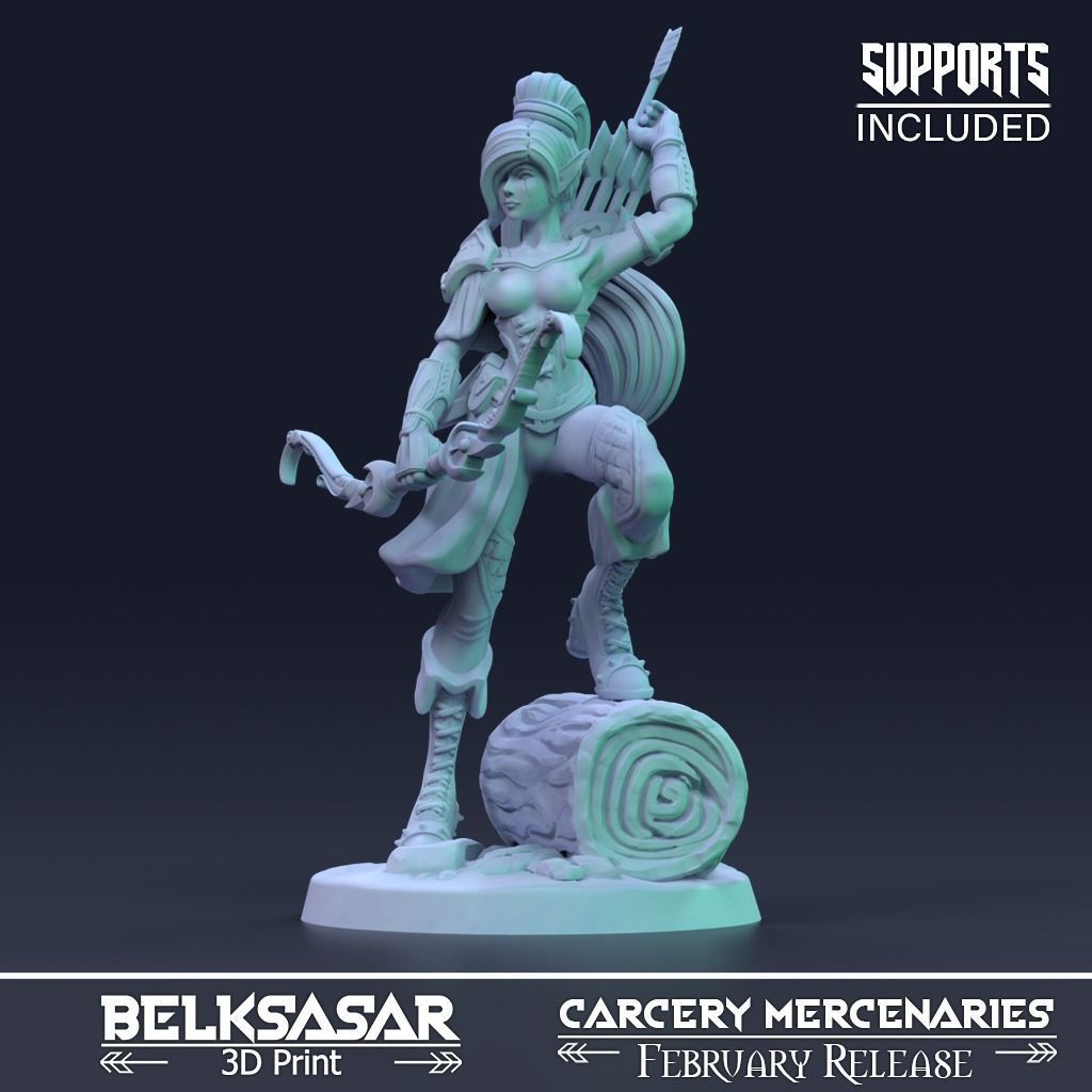 Tahia the Huntress Nude and Normal 3D print model_1