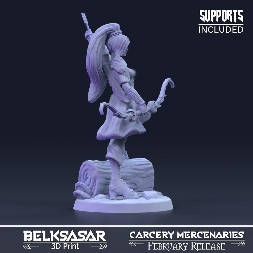 Tahia the Huntress Nude and Normal 3D print model_5