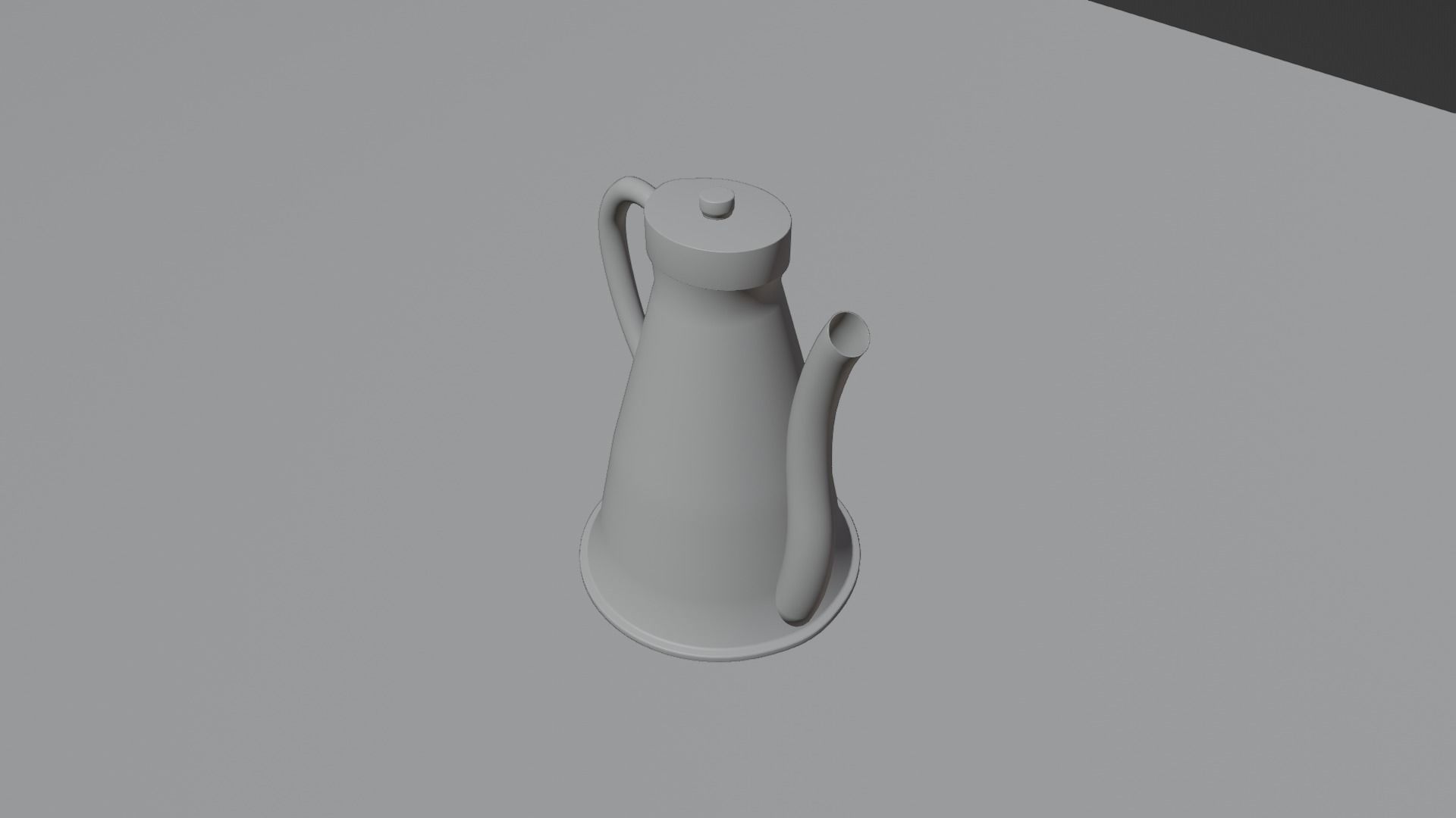 Coffee Pot Low-poly 3D model_11