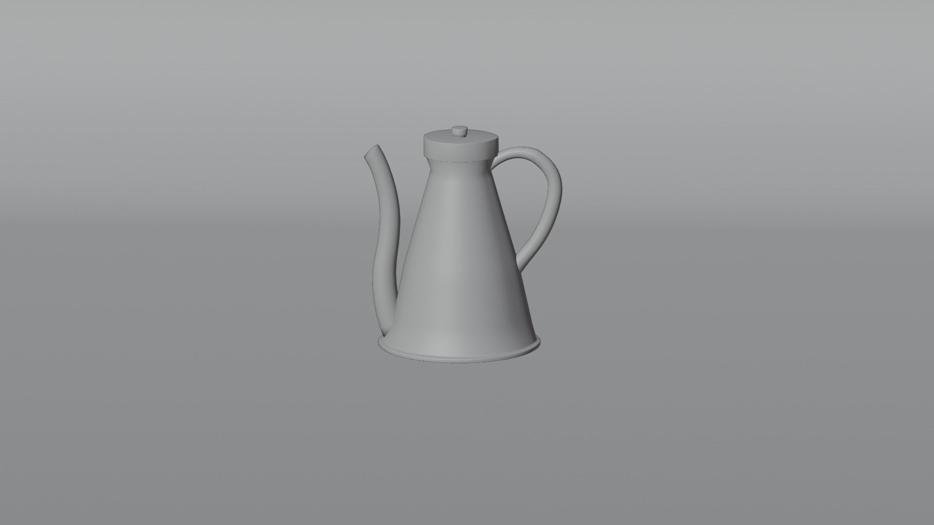 Coffee Pot Low-poly 3D model_9