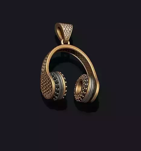 Headphones pendant with gems