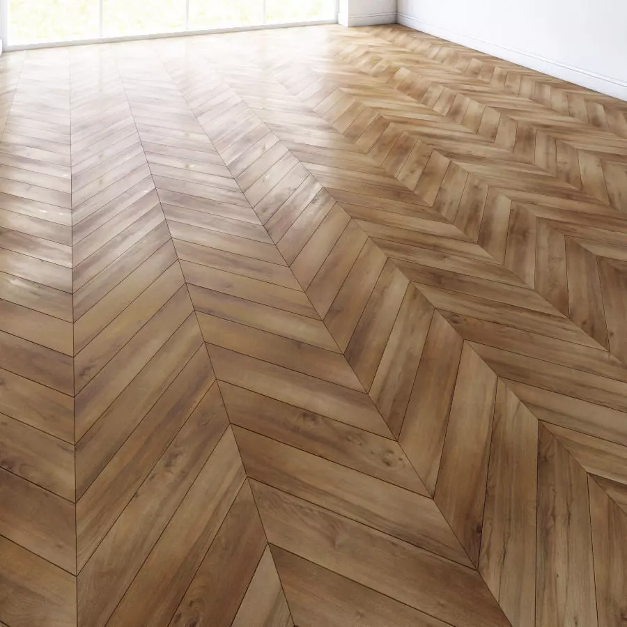 Parquet chevron classic Floor Low-poly 3D model_0
