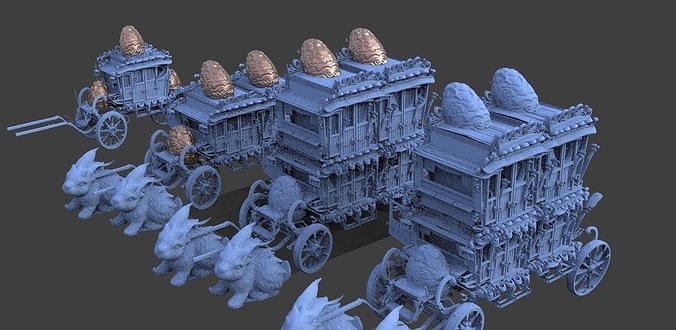 Golden Easter Stage Coach collection full 3D model