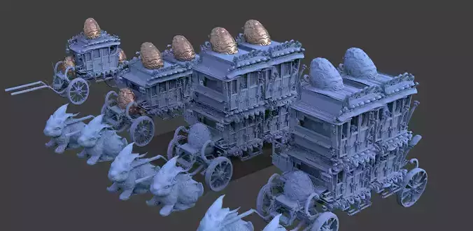 Golden Easter Stage Coach collection full 3D model