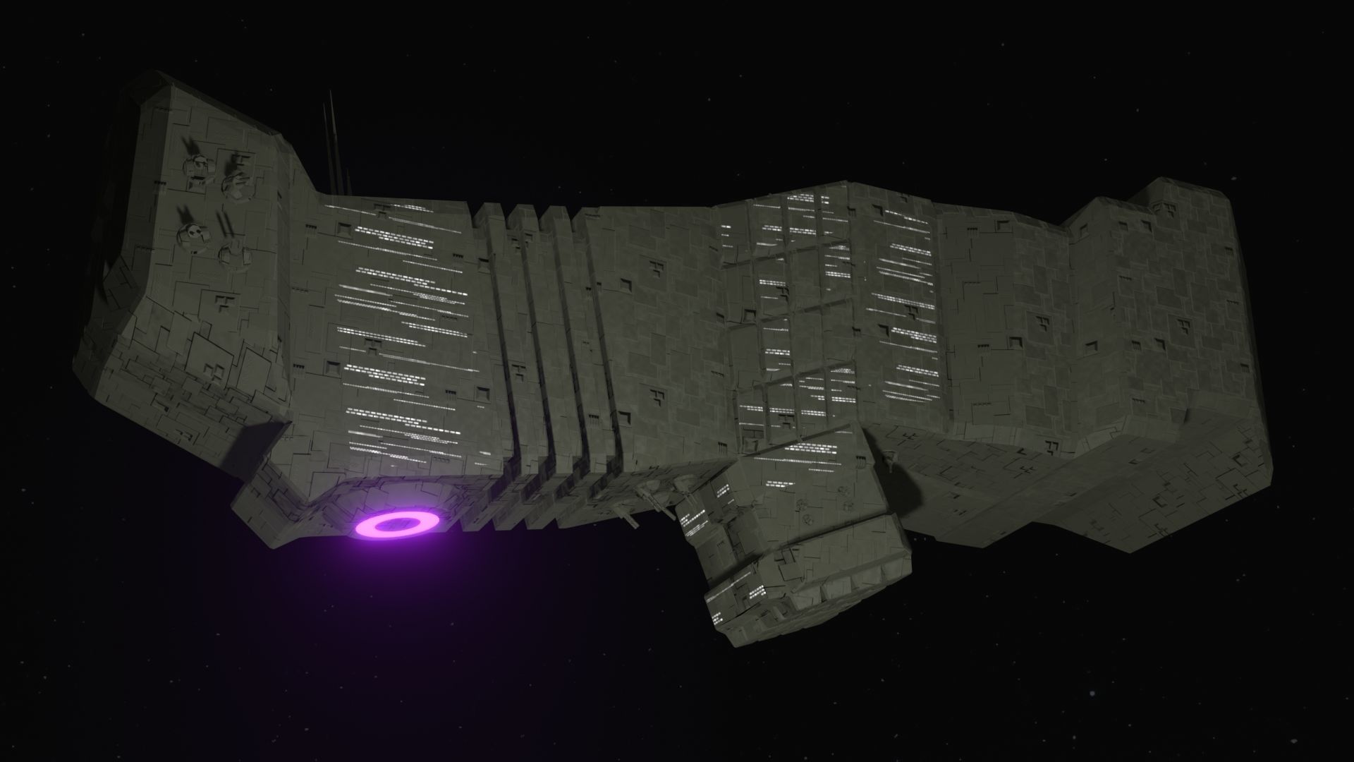 Future Spaceship No6 3D model_2