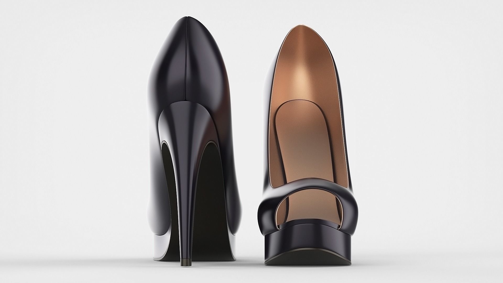 Peep toe stiletto heels 3D model 3D model_14