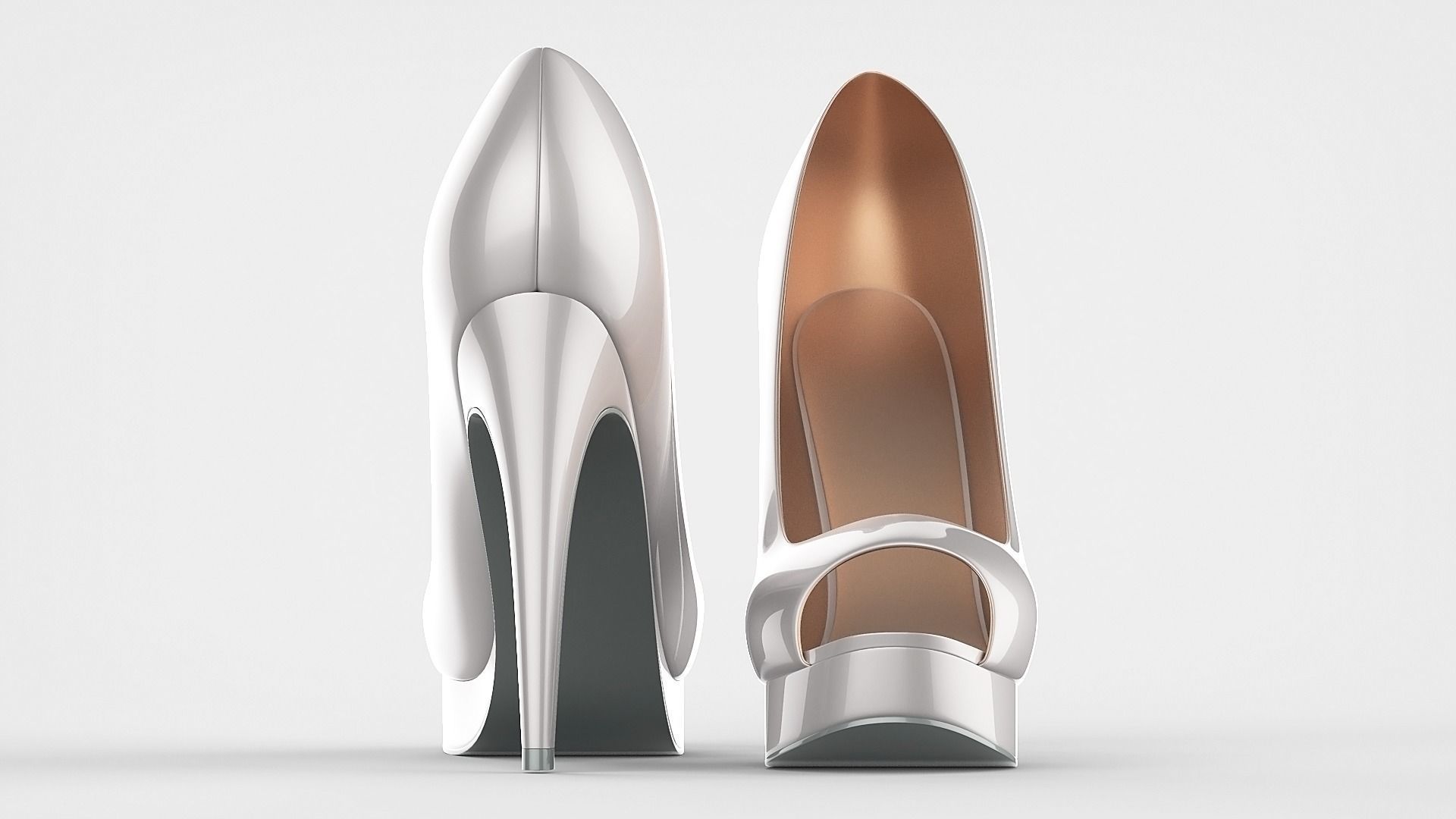 Peep toe stiletto heels 3D model 3D model_21