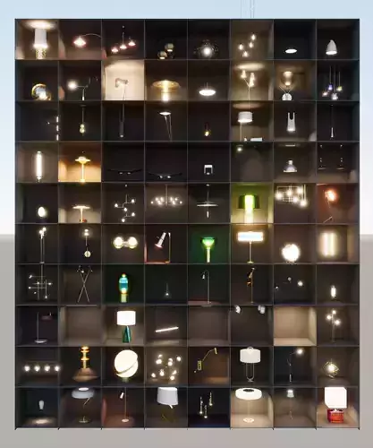 80 indoor lights collection for twinmotion 3D model