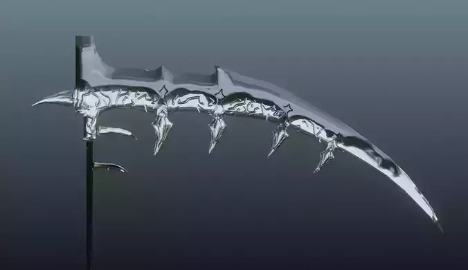Fantasy Jagged Scythe 3D model