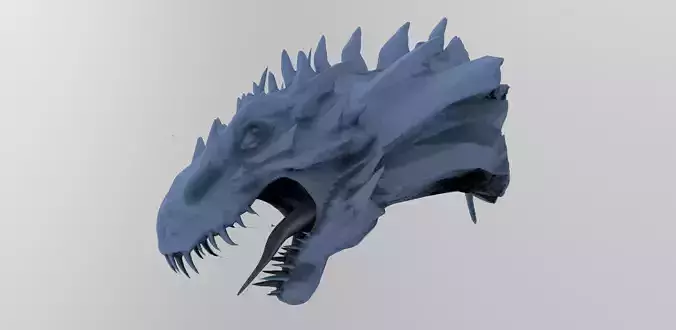 Dragon Design Head Low polly 3D model