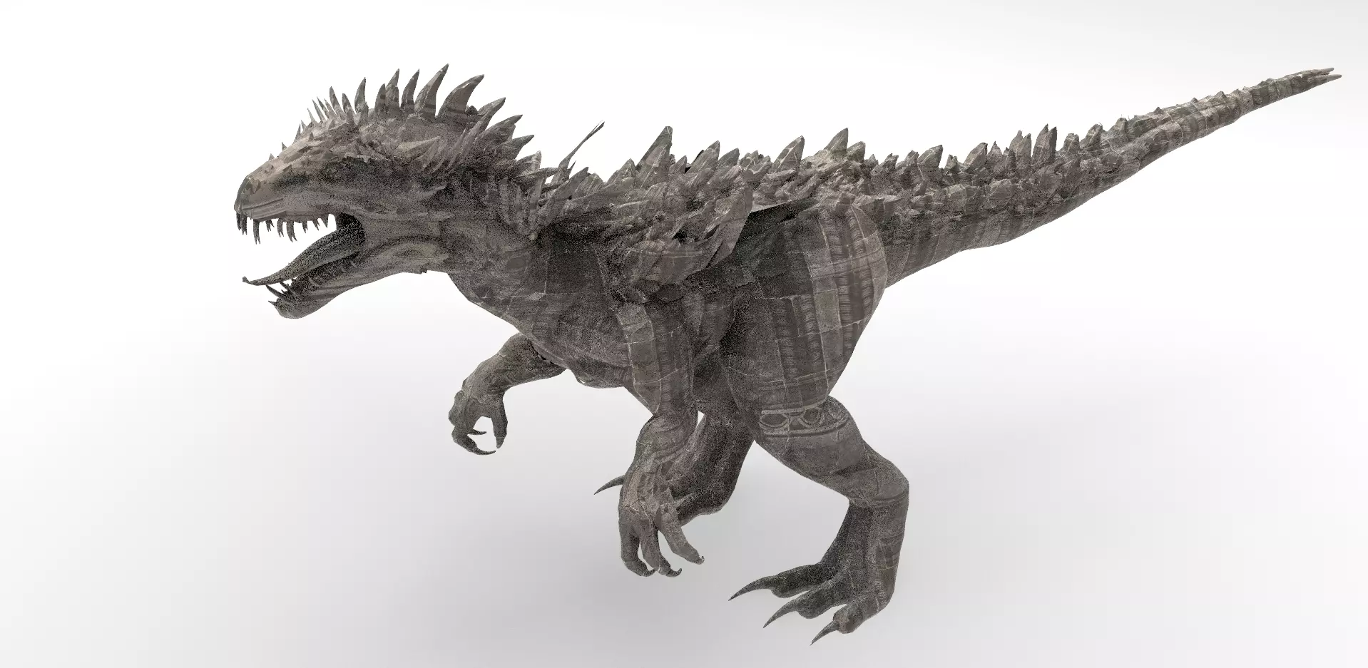 Dragon lizard Viking Dinosaur Statue 4  3D model_0