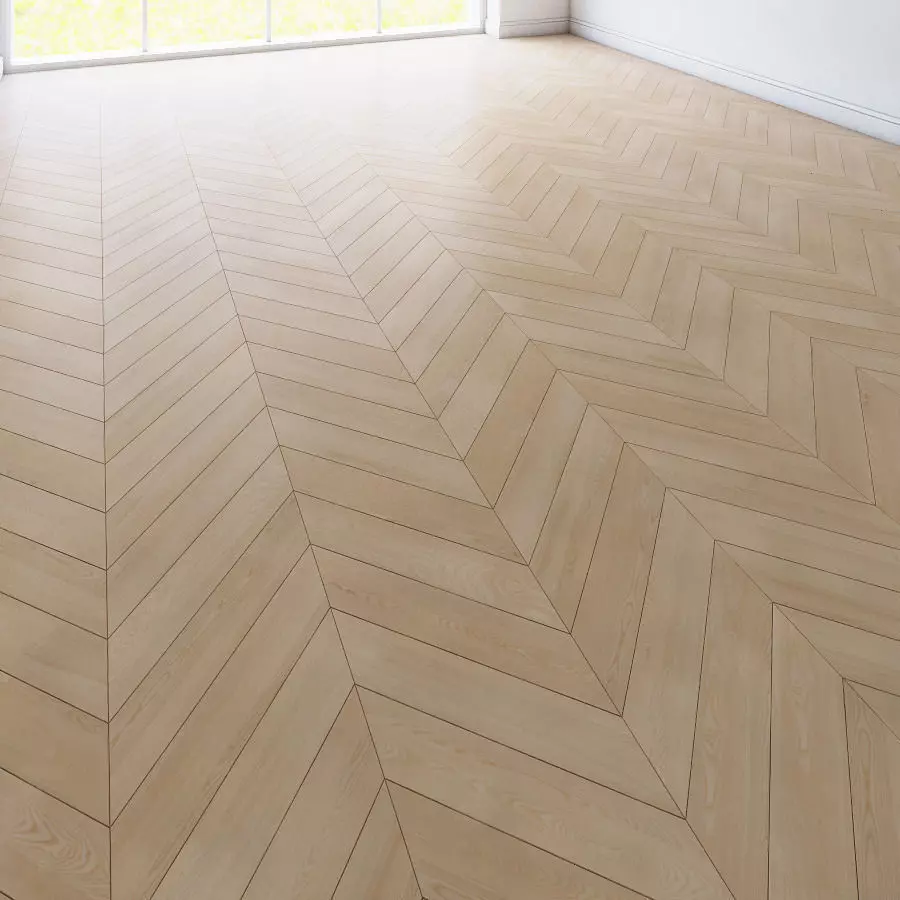 Parquet chevron classic light Floor Low-poly 3D model_0