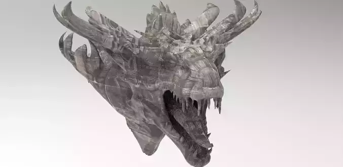 Dragon lizard Viking Dinosaur Statue head 3 