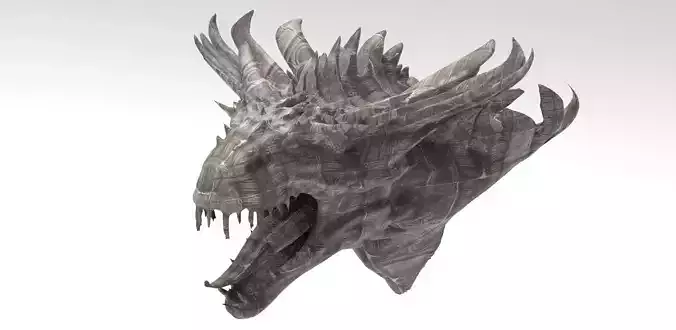 Dragon lizard Viking Dinosaur Statue head 4