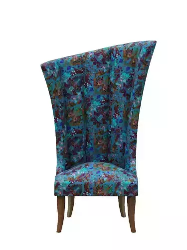 Armchair upholstered chair with wooden legs