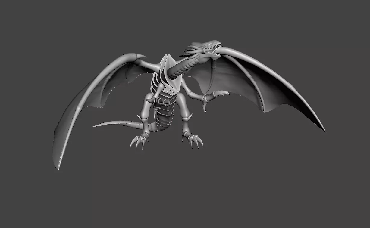 Blue Eye White Dragon 3D Model 3D print model