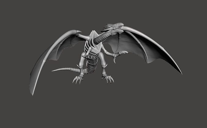 Blue Eye White Dragon 3D Model 3D print model
